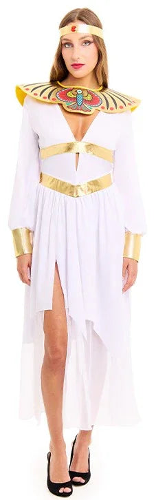 Disfraz de Faraona Egipcia Blanco para Mujer Egipcios Partilandia